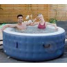 Inflatable whirlpool, round 180x70cm for 4 people with outer walls made of durable material powerful massage jets