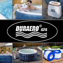 Inflatable whirlpool, round 180x70cm for 4 people with outer walls made of durable material powerful massage jets