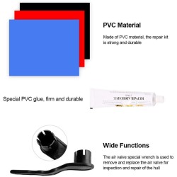 Repair Kit for Inflatable Stand Up Paddle Boards (SUP) with Adhesive, PVC, Stable, Color Random