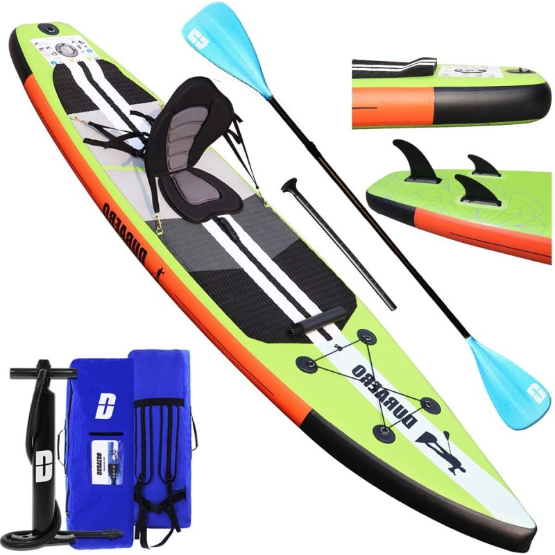 STAND UP PADDLE BOARD SUP SET, 330X76X15CM, FINO A 150KG, VERDE