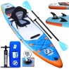 Juego de tablero Sup inflable de pádel vertical, 330x76x15cm, máximo 150 kg, conjunto completo de accesorios, azul