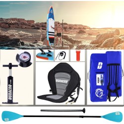 Stand up Paddling Board gonfiabile SUP Board Set, 330x76x15cm, fino a 150kg, Accessori completi, Blu