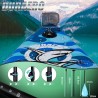 Inflatable Stand - up Paddle Board, Kayak seat, 330x76x15 cm, Complete accessories, Blue camouflage