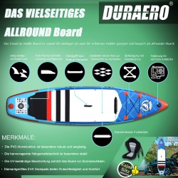 Stand up Paddling Board gonfiabile SUP Board Set, 330x76x15cm, fino a 150kg, Accessori completi, Blu