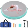 Tumbling Matte Air Matte Track aufblasbar Gymnastikmatte Turnmatte mit Luftpumpe Mintgrün, Rund