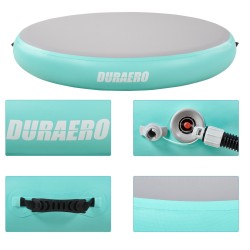 Tumbling Matte Air Matte Track aufblasbar Gymnastikmatte Turnmatte mit Luftpumpe Mintgrün, Rund