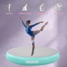 Tumbling Matte Air Matte Track aufblasbar Gymnastikmatte Turnmatte mit Luftpumpe Mintgrün, Rund