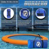 AUFBLASBARE WASSER HÄNGEMATTE, RUNDES SCHWIMMDOCK, SCHWIMMRING FÜR SEE & POOL Für 2~3 Personen