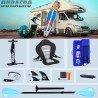 Stand up paddle board Aufblasbare SUP Board Set, Komplettes Zubehör, 330x76x15cm, Tragkraft bis 150Kg, in Holzoptik
