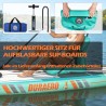 Sedile per kayak gonfiabile con schienale – sedile per SUP e kayak con superficie EVA, Verde