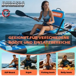 Inflatable kayak seat with backrest – SUP & kayak seat with EVA surface, Blue