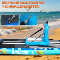 Inflatable kayak seat with backrest – SUP & kayak seat with EVA surface, Blue