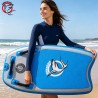 Bodyboard gonflable bleu 105x53x10 cm, poignées, laisse, pompe et kit réparation