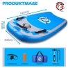 Bodyboard gonflable bleu 105x53x10 cm, poignées, laisse, pompe et kit réparation