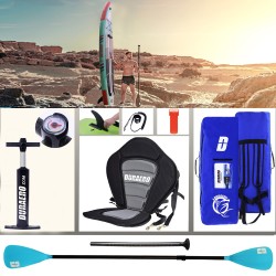 Stand up Paddling Board gonfiabile SUP Board Set, 330x76x15cm, fino a 150kg, Accessori completi, Blu