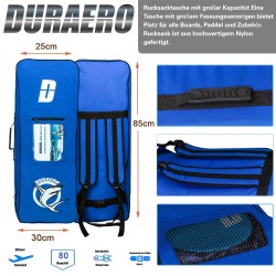 Stand up Paddling Board Inflatable SUP Board Set, 330x76x15cm, up to 150kg, Complete Accessories, Blue