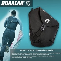 Umhängetasche, Crossbody Backpack, Rucksack with Adjustable Shoulder Strap(Schwarz)