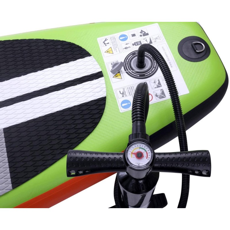 Stand up paddle board SUP board set, 330x76x15cm, up to 130kg, green